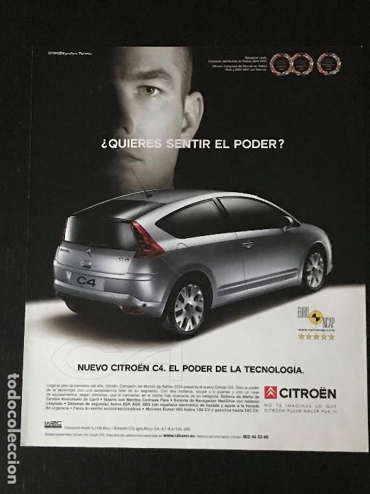 Coches y Motocicletas: CITROEN C4 LOEB - ANUNCIO RECORTE PUBLICIDAD DE REVISTA - NO CATALOGO MANUAL FOLLETO FOTO POSTER