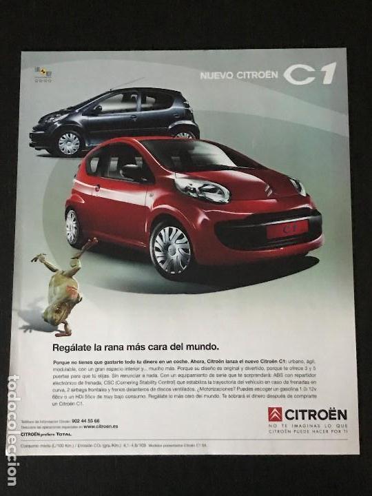 Coches y Motocicletas: CITROEN C1 - ANUNCIO RECORTE PUBLICIDAD DE REVISTA - NO CATALOGO MANUAL FOLLETO FOTO POSTER