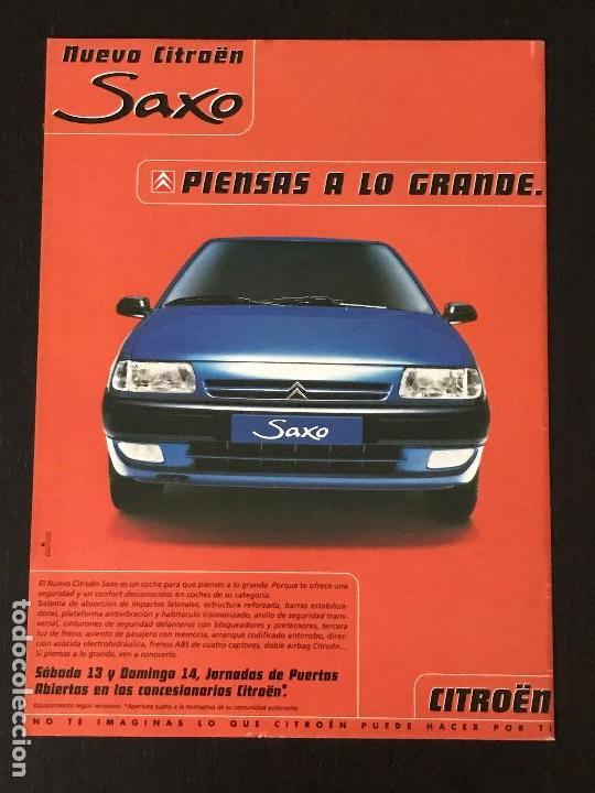 Autos und Motorr&auml;der: CITROEN SAXO - ANUNCIO RECORTE PUBLICIDAD DE REVISTA - NO CATALOGO MANUAL FOLLETO FOTO POSTER