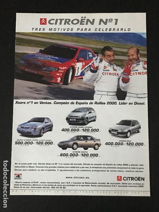 Coches y Motocicletas: CITROEN XSARA - ANUNCIO RECORTE PUBLICIDAD DE REVISTA - NO CATALOGO MANUAL FOLLETO FOTO POSTER