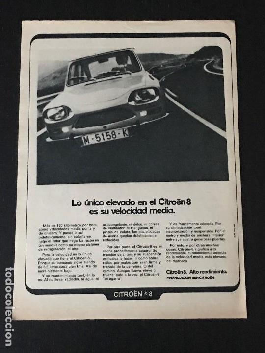 Coches y Motocicletas: CITROEN C8 8 - ANUNCIO RECORTE PUBLICIDAD DE REVISTA - NO CATALOGO MANUAL FOLLETO FOTO POSTER
