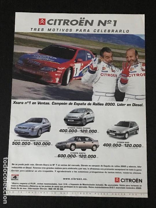 Coches y Motocicletas: CITROEN XSARA - ANUNCIO RECORTE PUBLICIDAD DE REVISTA - NO CATALOGO MANUAL FOLLETO FOTO POSTER