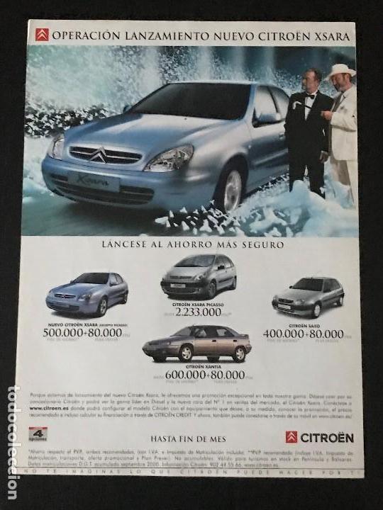 Coches y Motocicletas: CITROEN XSARA - ANUNCIO RECORTE PUBLICIDAD DE REVISTA - NO CATALOGO MANUAL FOLLETO FOTO POSTER
