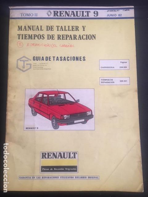 Automobili e Motociclette: manual de taller y tiempos de reparacion renault 9 de 1982