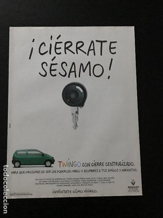 Autos und Motorr&auml;der: RENAULT TWINGO - ANUNCIO RECORTE PUBLICIDAD DE REVISTA - NO CATALOGO MANUAL FOLLETO FOTO POSTER
