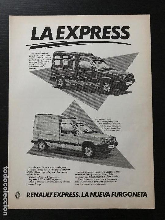 Autos und Motorr&auml;der: RENAULT EXPRESS - ANUNCIO RECORTE PUBLICIDAD DE REVISTA -NO FOTO POSTER FOLLETO CATALOGO MANUAL