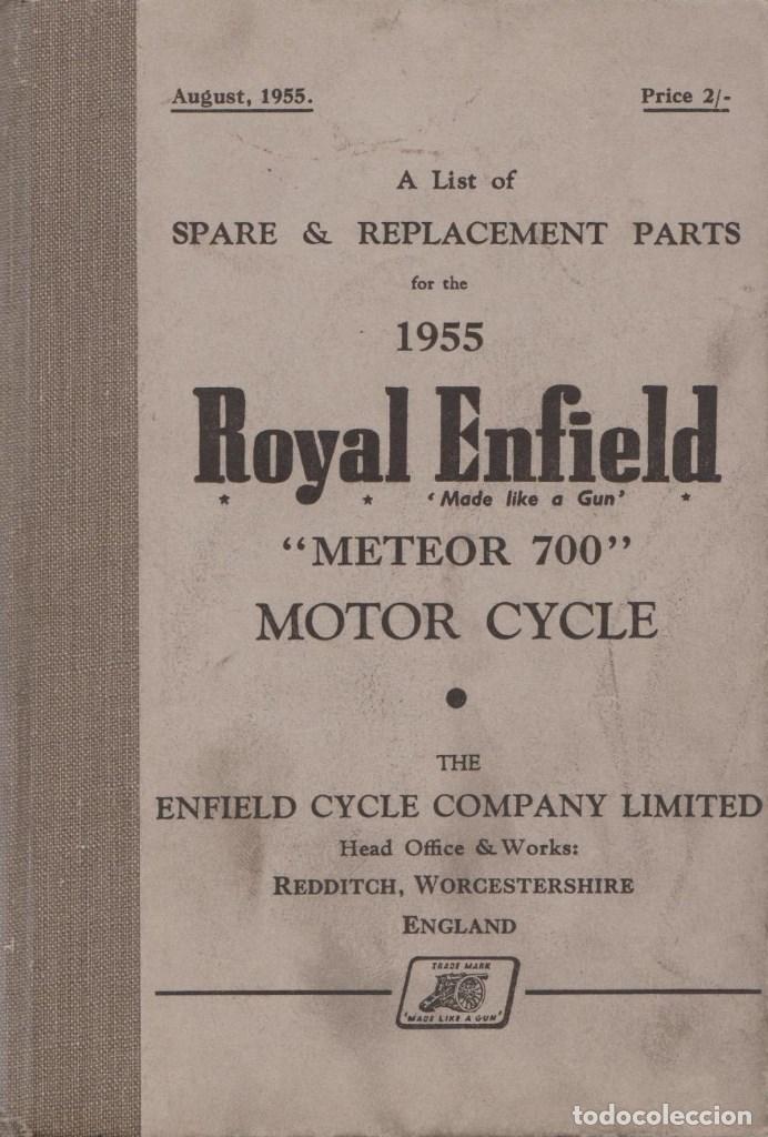 Carros e motociclos: CAT&Aacute;LOGO DE PIEZAS ROYAL ENFIELD METEOR 700 1955