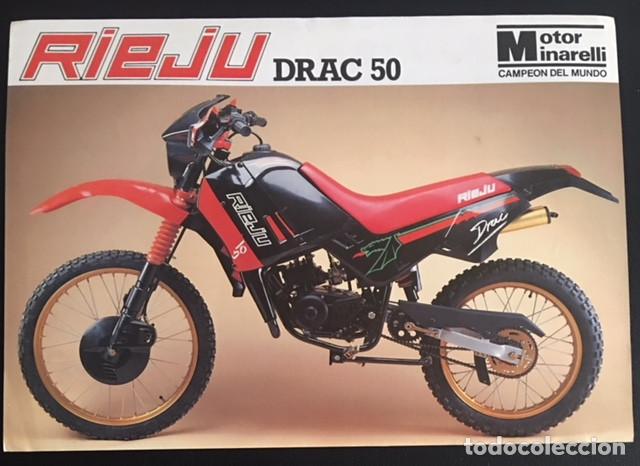 Automobili e Motociclette: Folleto catalogo publicidad original rieju drac 50 motor minarelli