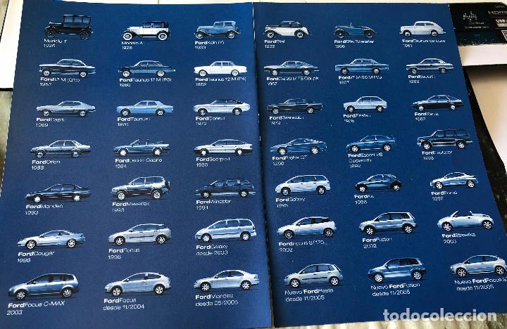 Automobili e Motociclette: 2 l&aacute;minas con los principales coches Ford de la Historia. Tama&ntilde;o cuartillas. Buen estado.