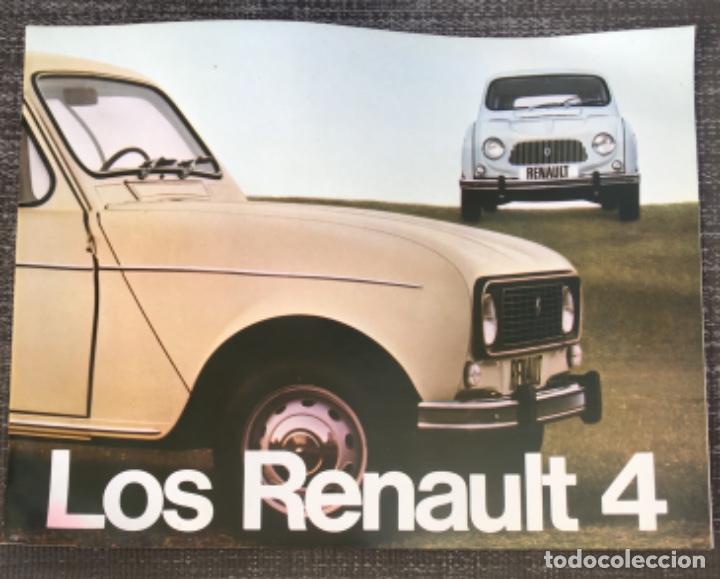 Voitures et Motocyclettes: Folleto cat&aacute;logo publicidad original los renault 4 de 1974
