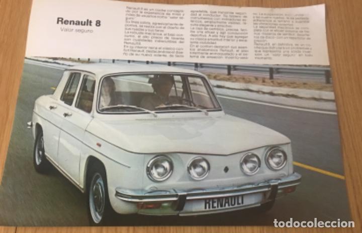 Carros e motociclos: Folleto cat&aacute;logo publicidad original renault 8 de 1974