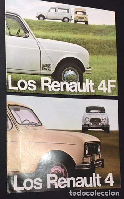 Voitures et Motocyclettes: lote FOLLETO CAT&Aacute;LOGO PUBLICIDAD ORIGINAL LOS RENAULT 4 y 4 F DE 1974