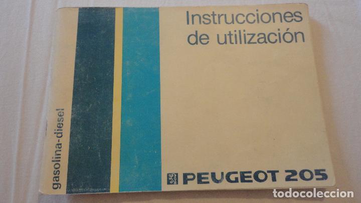 Coches y Motocicletas: ANTIGUO FOLLETO INSTRUCCIONES.PEUGEOT 205. 1984