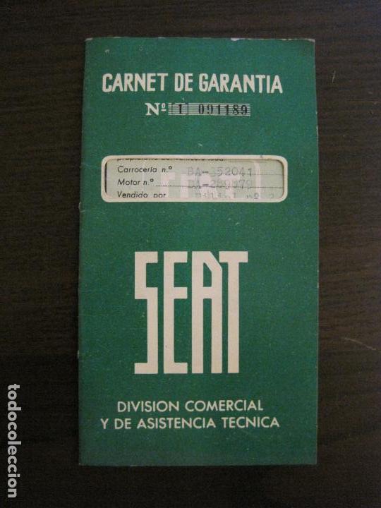 Voitures et Motocyclettes: SEAT - CARNET DE GARANTIA - DIVISION COMERCIAL Y DE ASISTENCIA TECNICA - VER FOTOS - (V-15077)