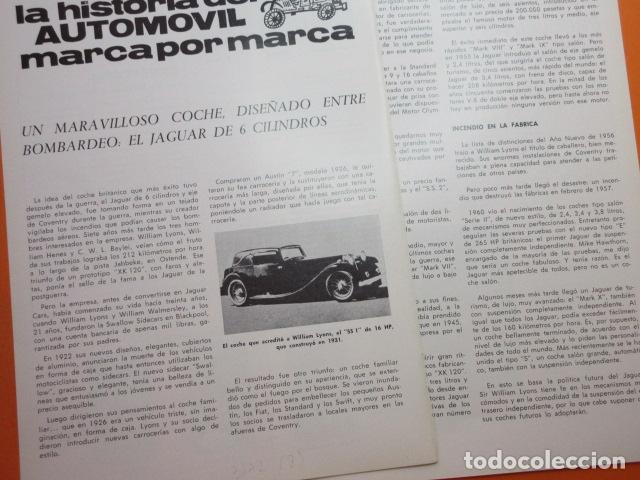 Coches y Motocicletas: ARTICULO 1972 - JAGUAR DE 6 CILINDROS SS 1 DE 16 HP CONSTRUIDO EN 1931 - 2 PAGINA