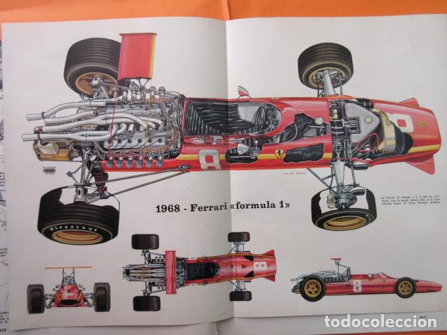 Autos und Motorr&auml;der: LAMINA 1968 - COLECCION COCHES - FERRARI 12 CILINDROS JACKIE ICKX - TRASERA FOTOS FORMULA 1 EPOCA