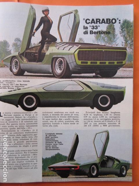 Autos und Motorr&auml;der: ARTICULO 1968 - BERTONE CARABO 33 - 1 PAGINA