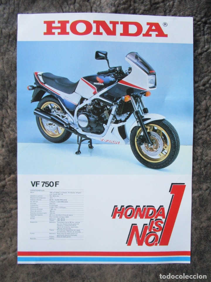 Coches y Motocicletas: catalogo original publicidad honda vf 750 f