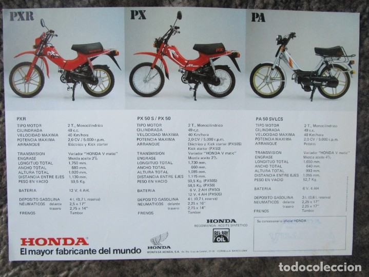 catalogo original honda pxr - Buy Catalogs, advertising and mechanical  books on todocoleccion