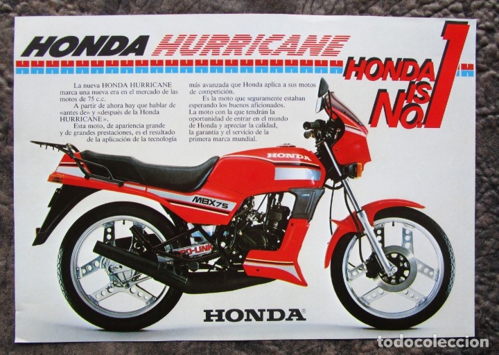 Voitures et Motocyclettes: catalogo original de honda hurricane freddie spencer