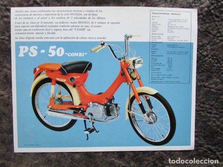 Coches y Motocicletas: catalogo original honda pc-50 junior y ps 50 combi