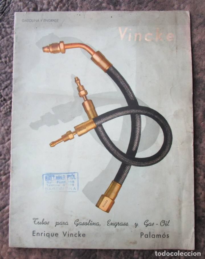 Carros e motociclos: catalogo tubos gasolina engrase y gasoil enrique vincke palamos