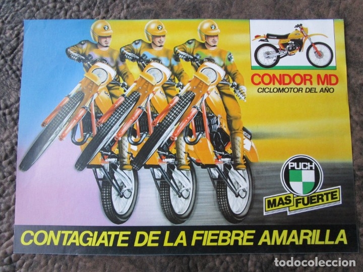 Autos und Motorr&auml;der: HOJA PUBLICITARIA DE PUCH CONDOR MD LA FIEBRE AMARILLA
