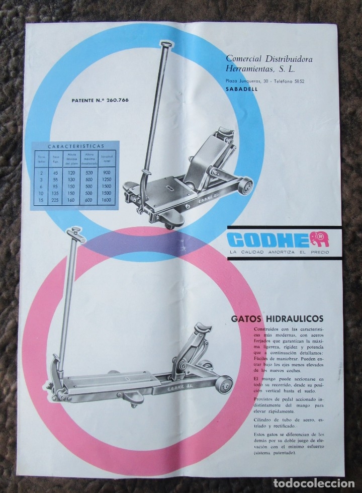 Carros e motociclos: catalogo original gatos hidraulicos codhe