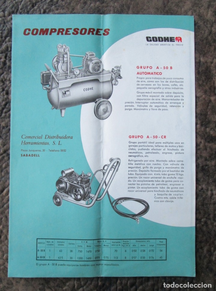 Carros e motociclos: catalogo original compresores codhe