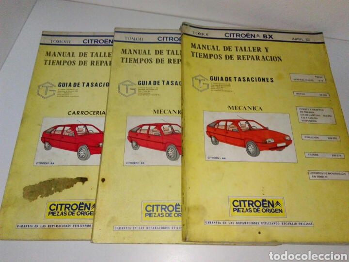 Coches y Motocicletas: Manual de taller mecanica citroen bx 3 tomos