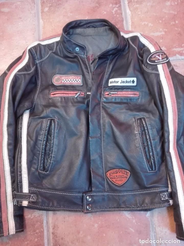 Automobili e Motociclette: CHAQUETA MOTERA TIPO VINTAGE-AUT&Eacute;NTICA 100x100 PIEL-EN MUY BUEN ESTADO
