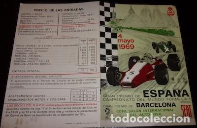 Coches y Motocicletas: PROGRAMA D&Iacute;PTICO DEL GRAN PREMIO DE ESPA&Ntilde;A, CAMPEONATO DEL MUNDO DE F&Oacute;RMULA 1, TROFEO SEAT, 1969
