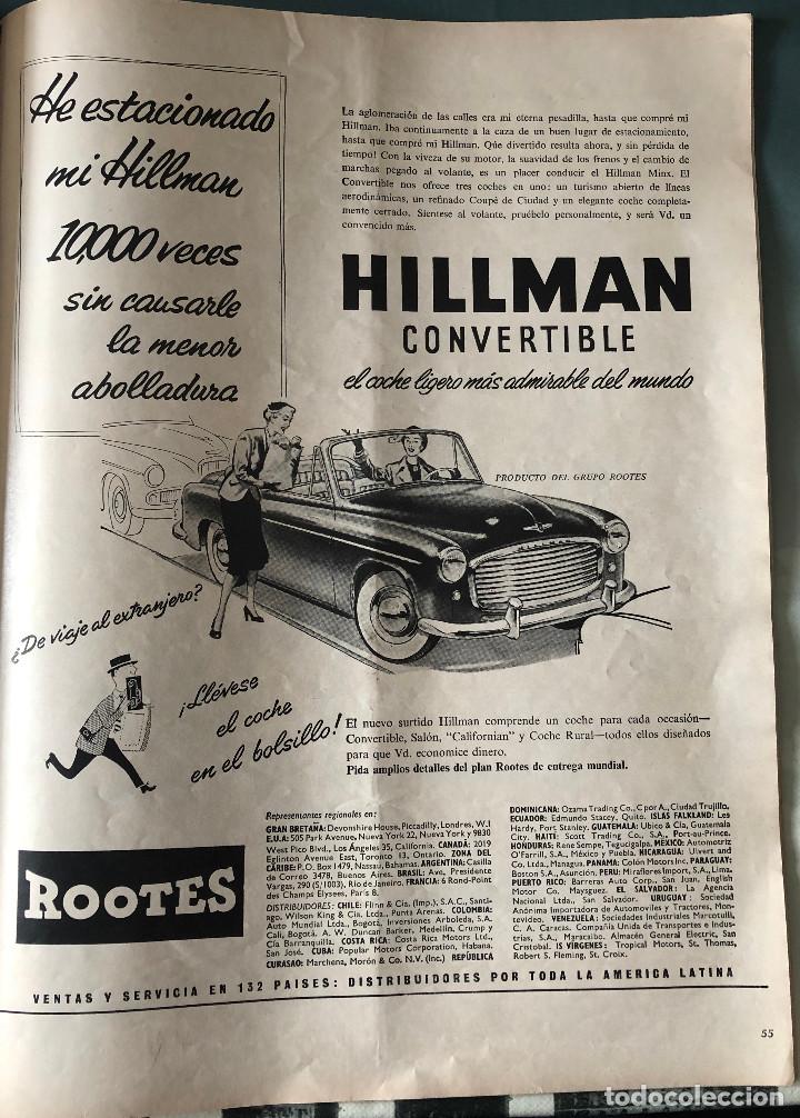 Automobili e Motociclette: Publicidad en prensa de coches Hillman. Original a&ntilde;o 1954. Gran tama&ntilde;o: 26 x 36 cm.