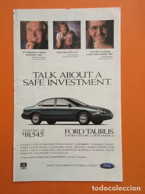 Coches y Motocicletas: PUBLICIDAD - FORD TAURUS - TAMA&Ntilde;O 13 x 21 CM