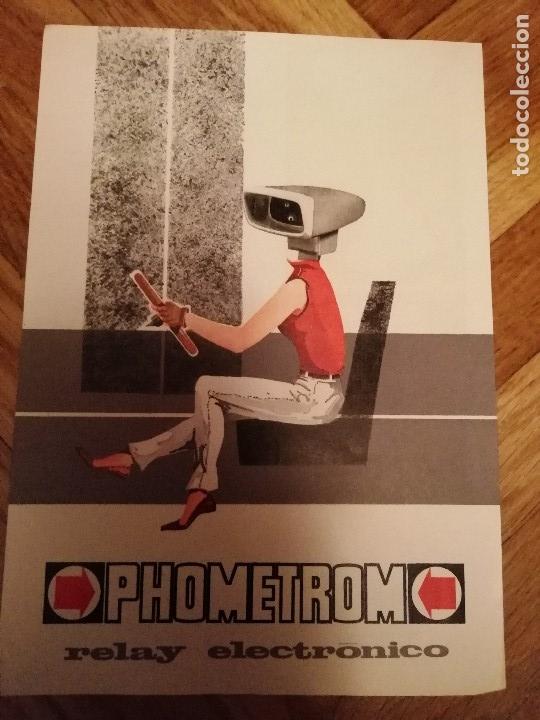 Voitures et Motocyclettes: HOJA PUBLICITARIA PHOMETROM - APARATO PARA CONTROL DE LUCES EN LOS VEHICULOS AUTOMOVILES A&Ntilde;OS 60