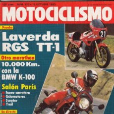 Coches y Motocicletas: REVISTA MOTOCICLISMO Nº 822 AÑO 1983. TECNICA: BMW K 100. RACING: LAVERDA RGS TT1 OFICIAL.. Lote 341509948
