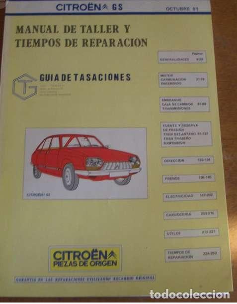 Coches y Motocicletas: MANUAL DE TALLER CITROEN GS - 1981