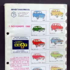 Coches y Motocicletas: MANUAL DE TALLER Y TIEMPOS REPARACIÓN SEAT NOVIEMBRE 1980. Lote 155116730