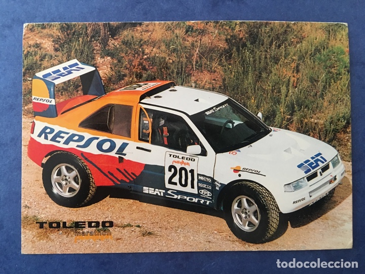 Coches y Motocicletas: TARJETA TIPO POSTAL SEAT TOLEDO MARATHON FICHA TECNICA