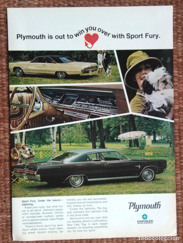 Coches y Motocicletas: PLYMOUTH - CHRYSLER - HOJA DE PUBLICIDAD