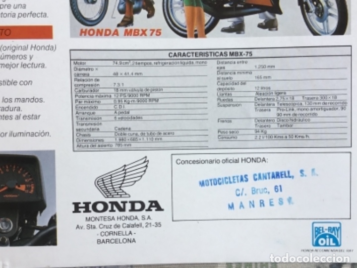 Folleto publicitario moto honda mbx 75 - origin - Sold through
