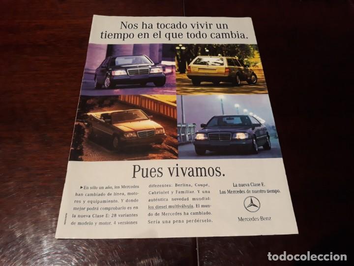 Coches y motocicletas: PUBLICIDAD DE LOS COCHES MERCEDES- BENZ LA NUEVA CLASE E 28 X 21 CM