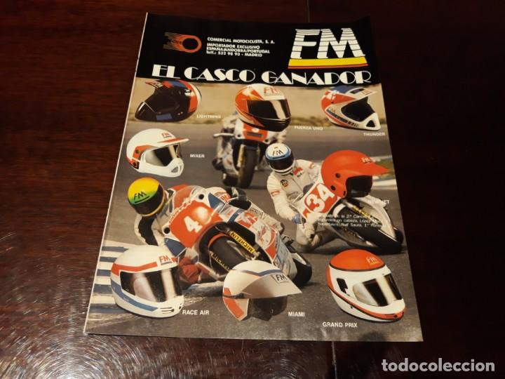 Coches y motocicletas: PUBLICIDAD DE CASCOS DE MOTO FM EL CASCO GANADOR  A&Ntilde;O 1991  28 X 21 CM APROX
