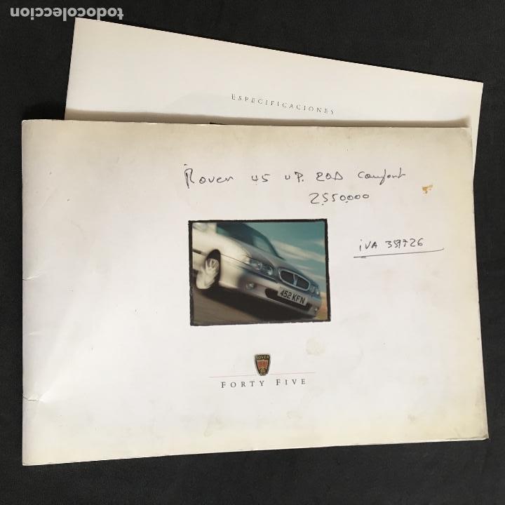 Coches y motocicletas: Folleto catalogo publicidad original rover 45 forty five de 2000