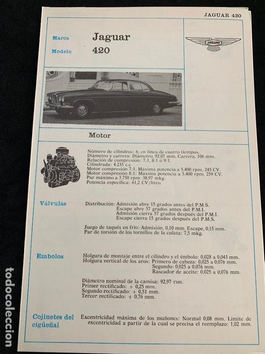 Coches y Motocicletas: ficha tecnica jaguar 420 - ediciones ceac