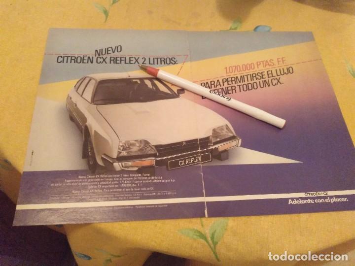 Coches y Motocicletas: ANTIGUO ANUNCIO PUBLICIDAD COCHE CITROEN CX REFLEX 2 LITROS ESPECIAL PARA ENMARCAR