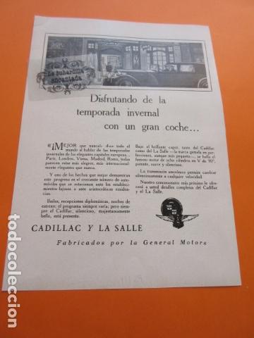 Coches y Motocicletas: PUBLICIDAD A&Ntilde;O 1929 - COLECCION COCHES - CADILLAS Y LA SALLE GENERAL MOTOS PENINSULAR