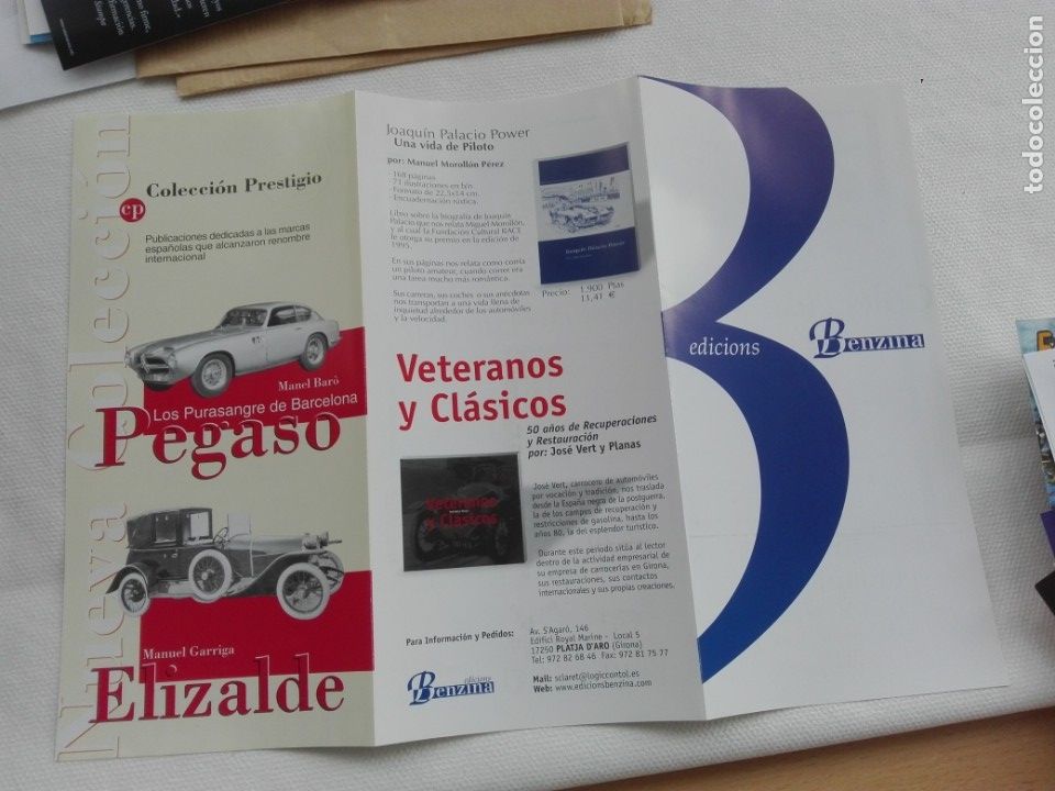 Automobili e Motociclette: FOLLETO TRIPTICO - EDICIONS BRENZINA 2001 - COCHES AUTOMOVIL