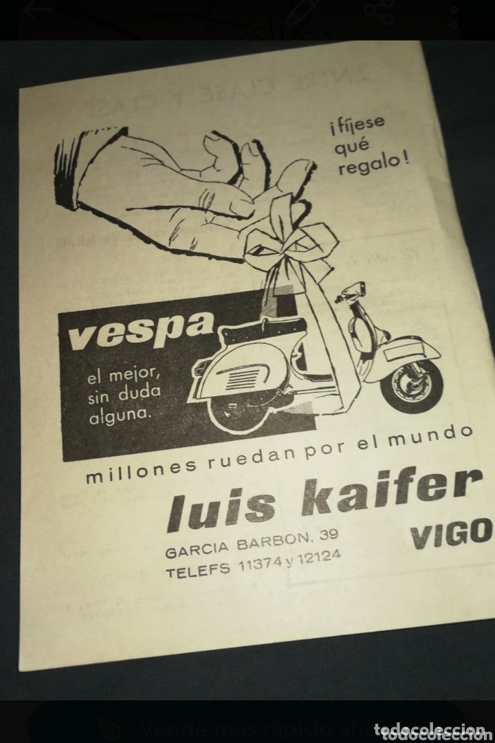 Coches y Motocicletas: VESPA,PUBLICIDAD ANTIGUA
