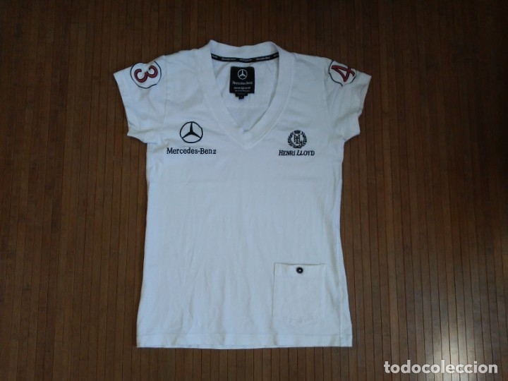 Cars and Motorcycles: Camiseta Mercedes Benz Henri Lloyd Cuello pico Talla S T-shirt